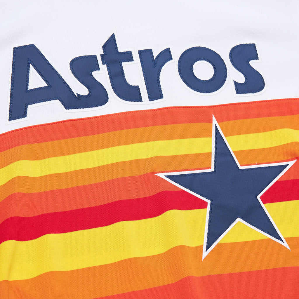 Men's Houston Astros Lance Berkman Mitchell & Ness White 2004 Cooperstown Collection Authentic Throwback Jersey
