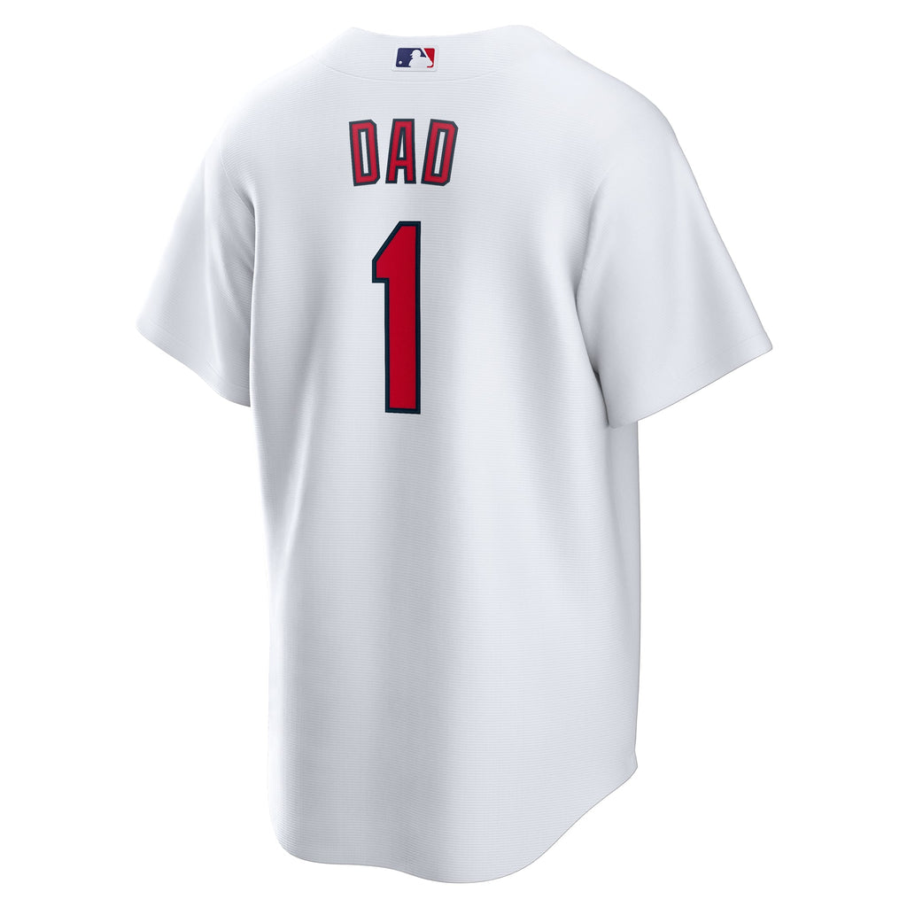 Men's St. Louis Cardinals  Nike White #1 Dad Home Replica Jersey