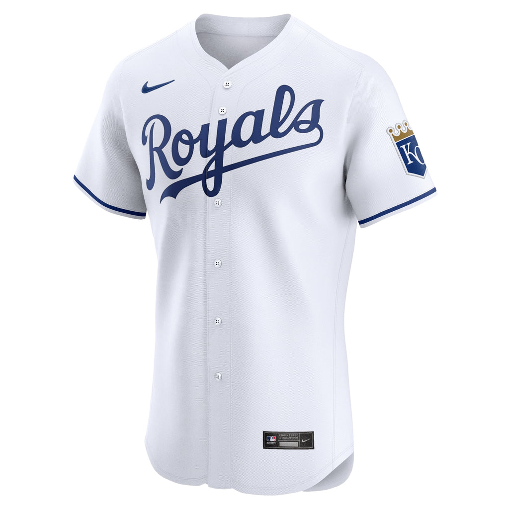 Men's Kansas City Royals  Nike Gray Road Vapor Premier Elite Patch Jersey