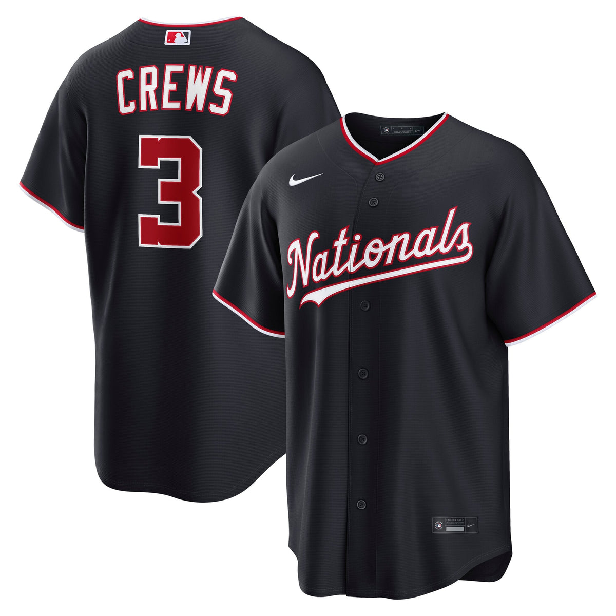 Men's Washington Nationals Dylan Crews Nike Gray Road Replica Jersey