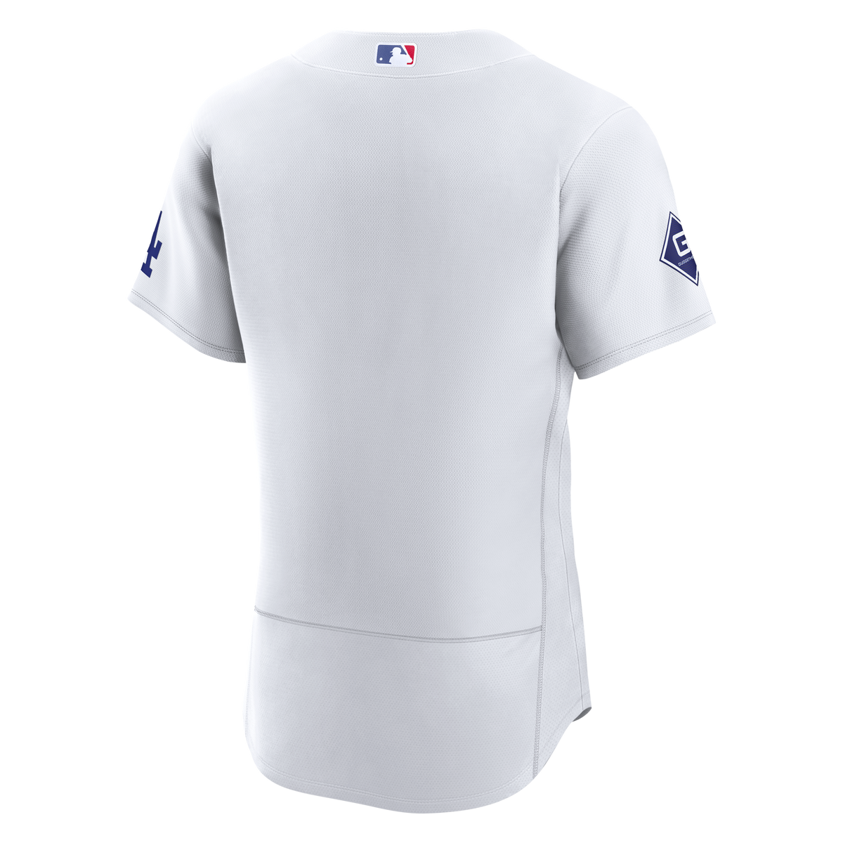 Men's Los Angeles Dodgers Nike White Home Sponsor Patch Authentic Jersey