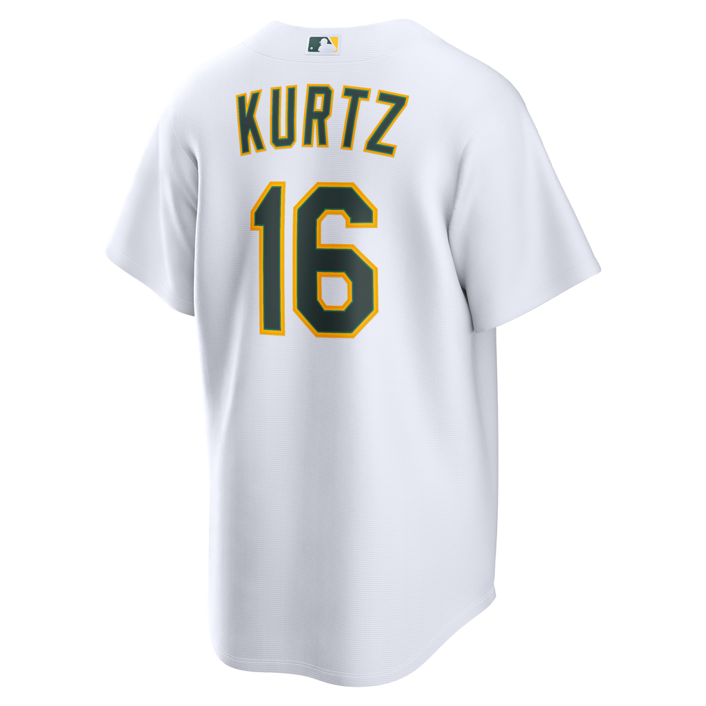 Men's Athletics Nick Kurtz Nike White Home Replica Jersey