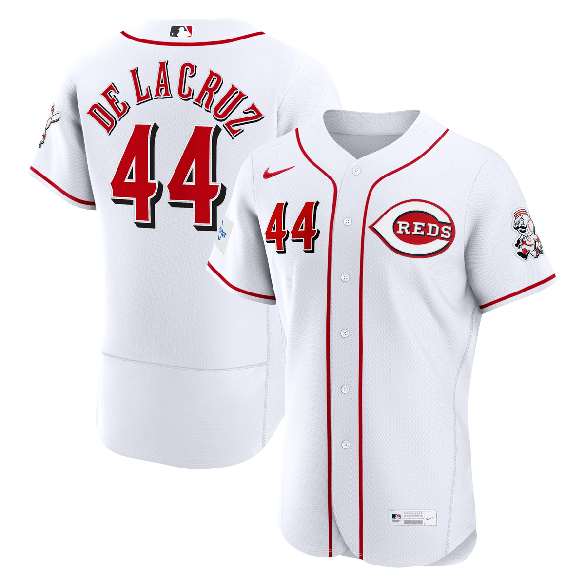 Men's Cincinnati Reds Elly De La Cruz Nike Red Alternate Authentic Sponsor Patch Jersey