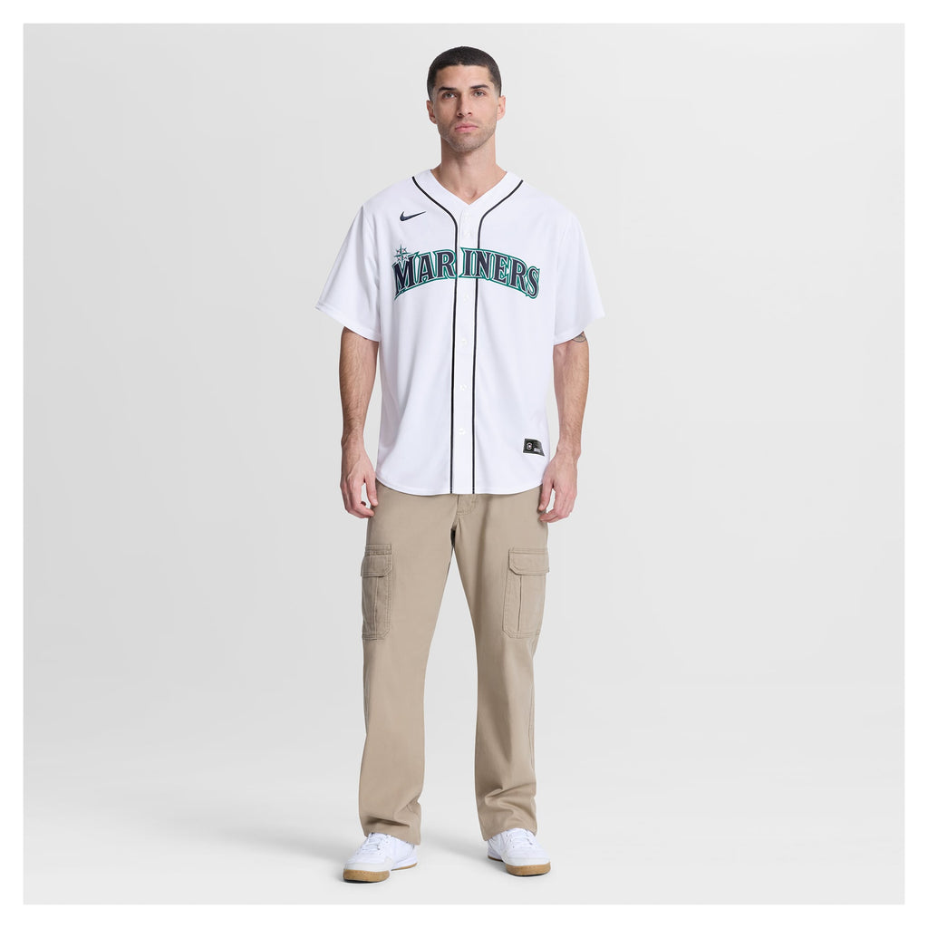 Men's Seattle Mariners Logan Gilbert Nike White Home Replica Jersey