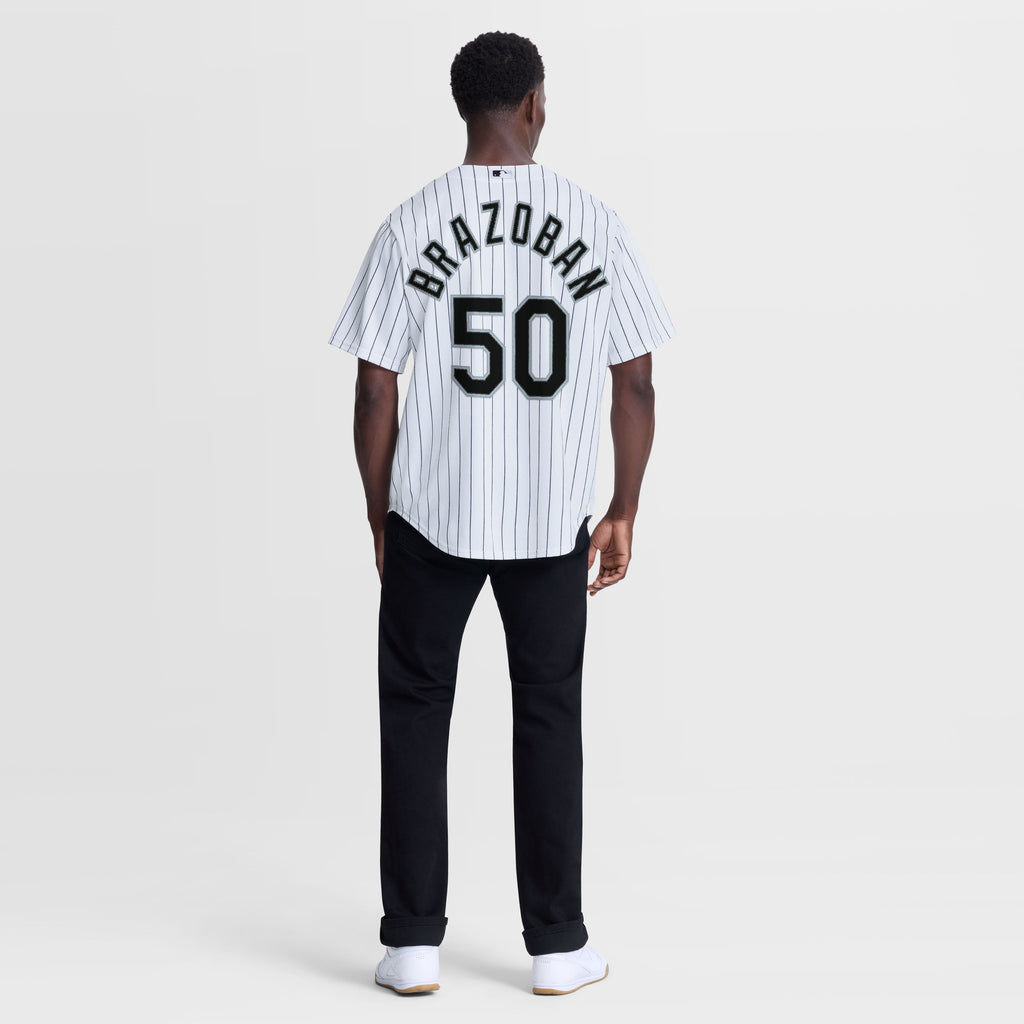 Men's Chicago White Sox Huascar Brazoban Nike White Home Replica Jersey