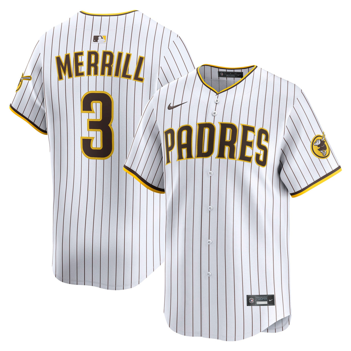 Men's San Diego Padres Jackson Merrill Nike Brown Road Limited Player Jersey
