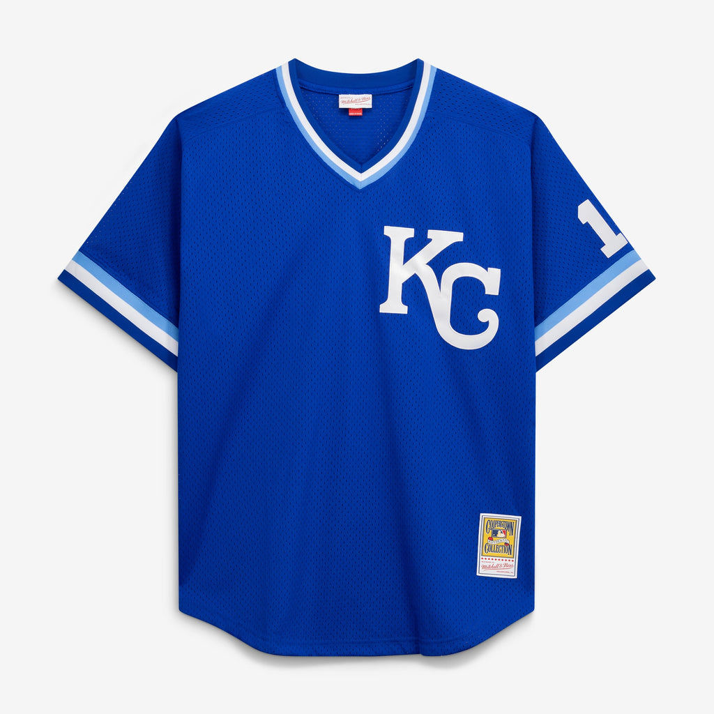 Men's Kansas City Royals Bo Jackson Mitchell & Ness Royal Cooperstown Collection Big & Tall Mesh Batting Practice Jersey