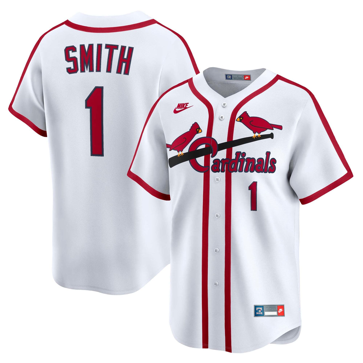 Men's St. Louis Cardinals Ozzie Smith Nike Blue Throwback Cooperstown Collection Limited Jersey