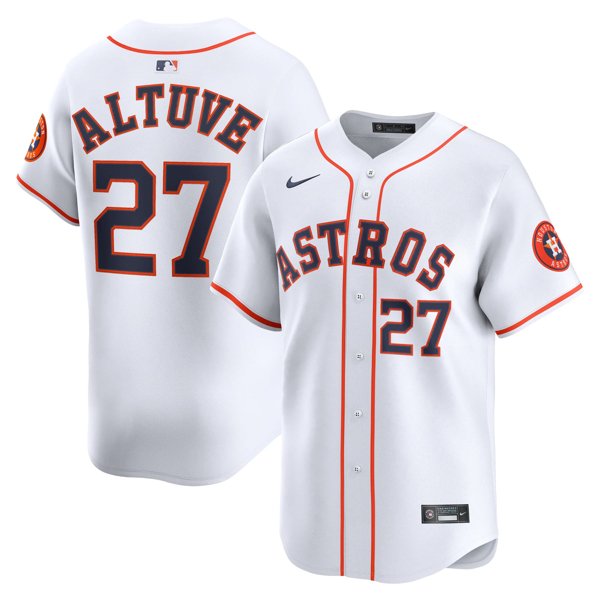 Men's Houston Astros Jose Altuve Nike Gray Road Limited Player Jersey