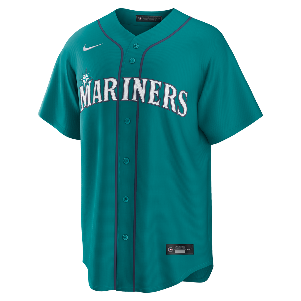 Men's Seattle Mariners Cal Raleigh Nike Navy Road Replica Jersey