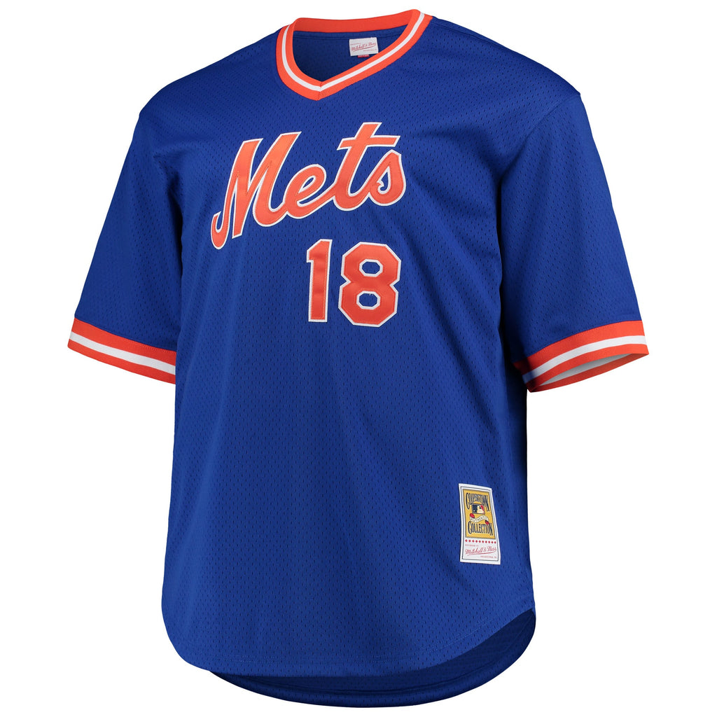 Men's New York Mets Darryl Strawberry Mitchell & Ness Royal Big & Tall Cooperstown Collection Mesh Batting Practice Jersey