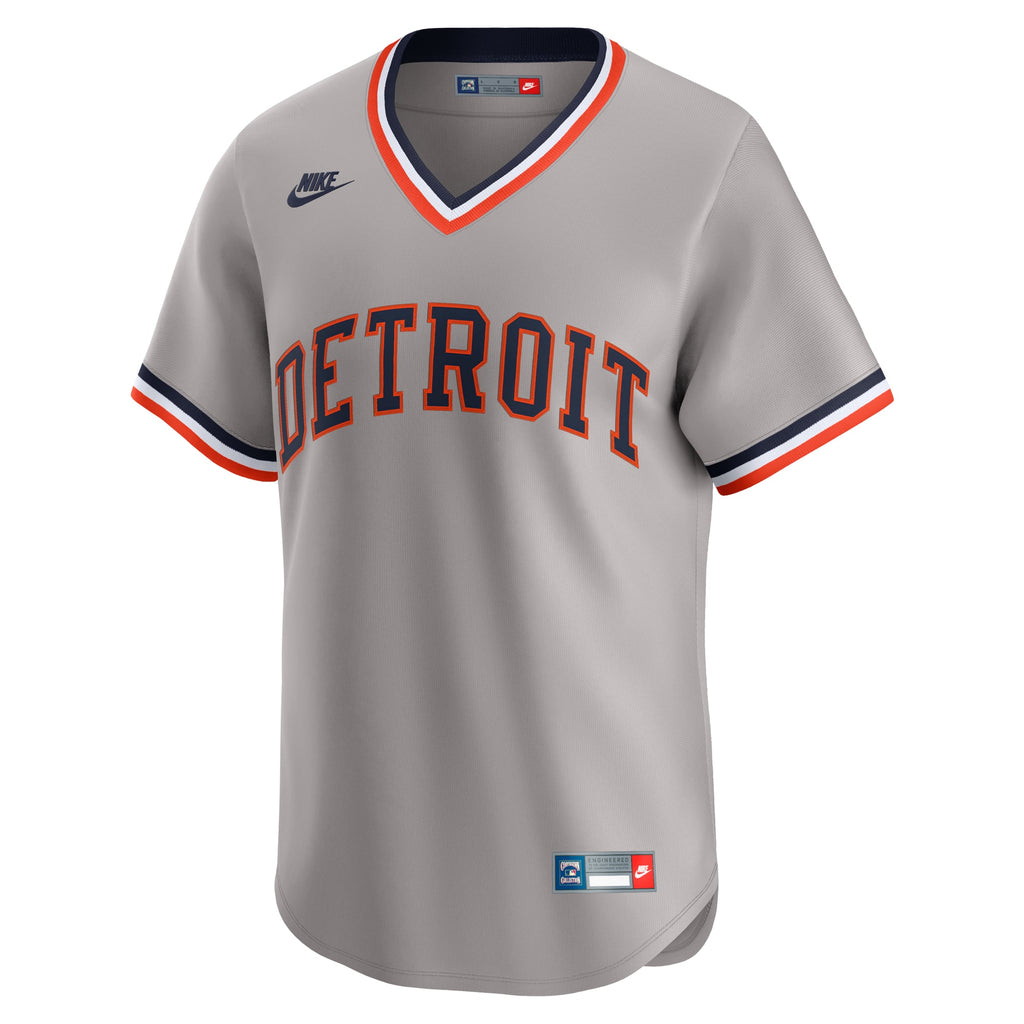 Men's Detroit Tigers Nike Gray Cooperstown Collection Limited Jersey