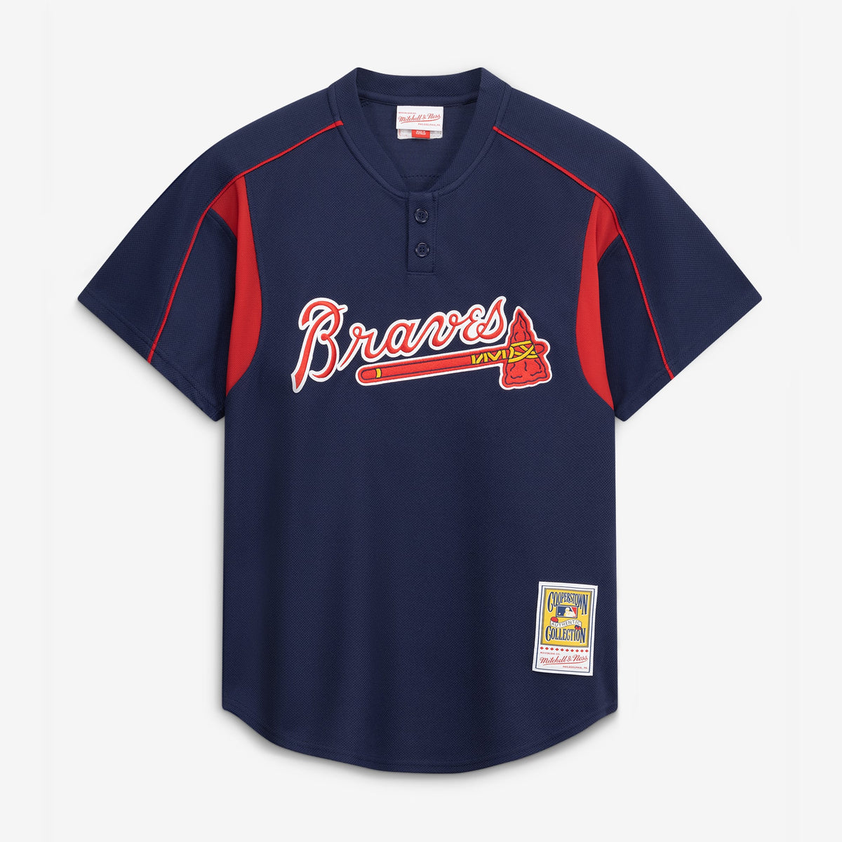 Men's Atlanta Braves Chipper Jones Mitchell & Ness Navy Authentic Batting Practice Jersey