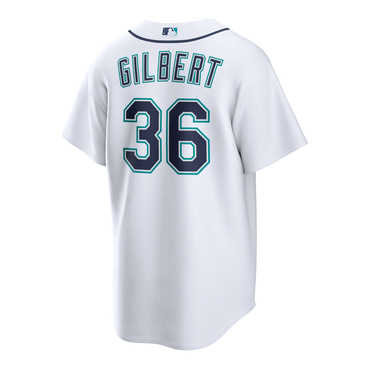 Men's Seattle Mariners Logan Gilbert Nike White Home Replica Jersey