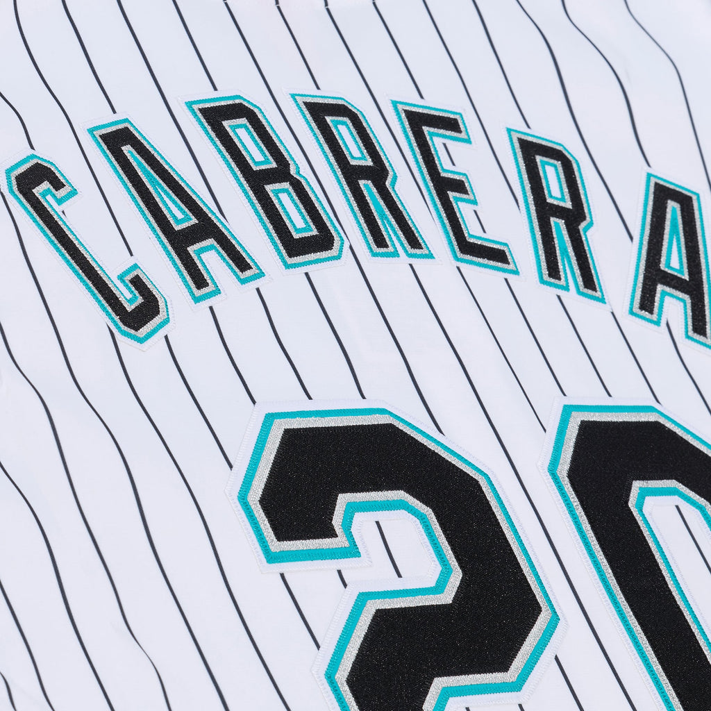 Men's Florida Marlins Miguel Cabrera Mitchell & Ness White 2003 Cooperstown Collection Authentic Jersey