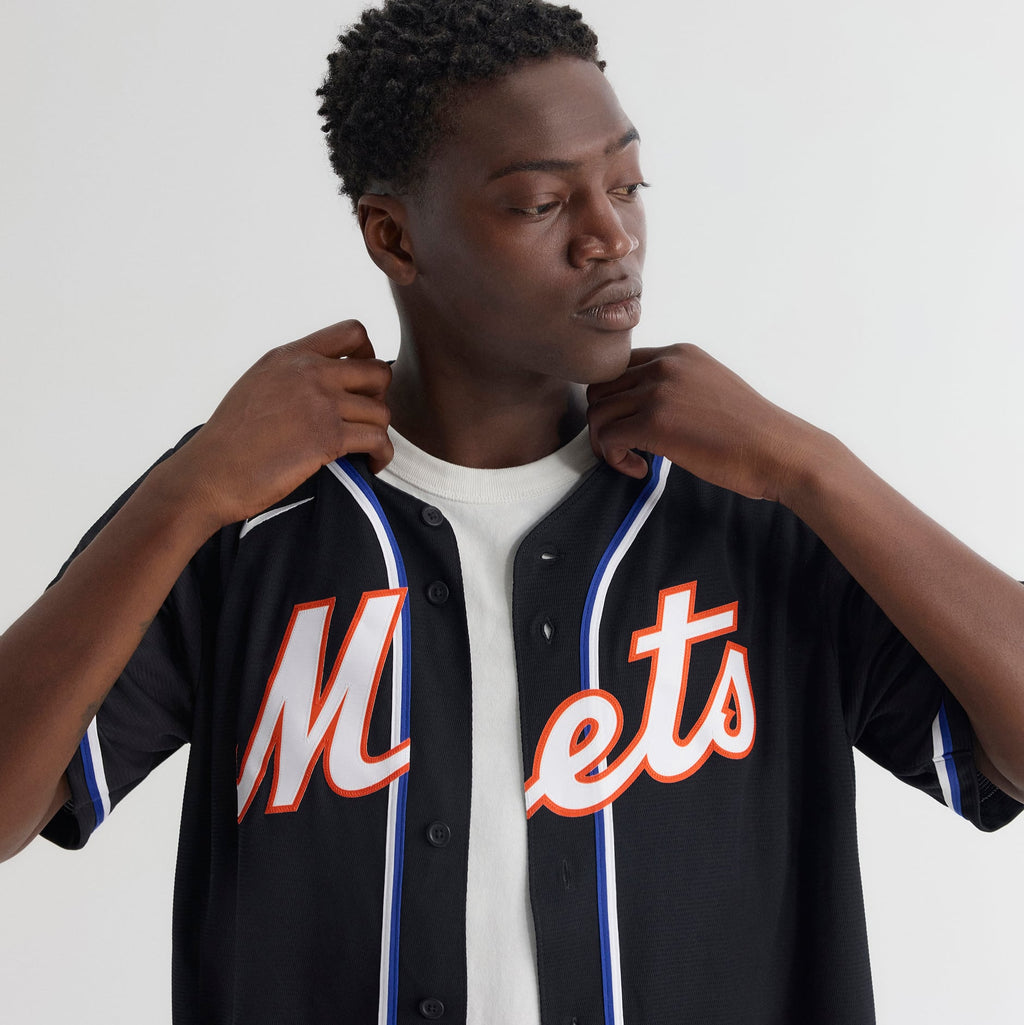 Men's New York Mets Juan Soto Nike Fashion Replica Black Out Jersey