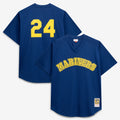 Men's Seattle Mariners Ken Griffey Jr. Mitchell & Ness Royal Big & Tall Cooperstown Collection Mesh Batting Practice Jersey