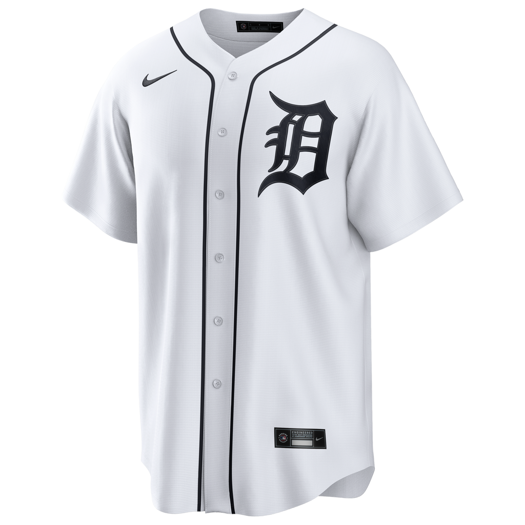 Men's Detroit Tigers Nike White Home Replica Jersey