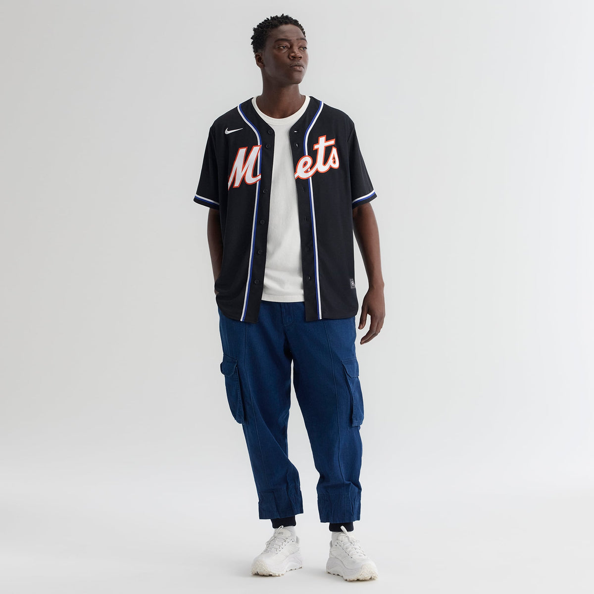 Men's New York Mets Juan Soto Nike Fashion Replica Black Out Jersey