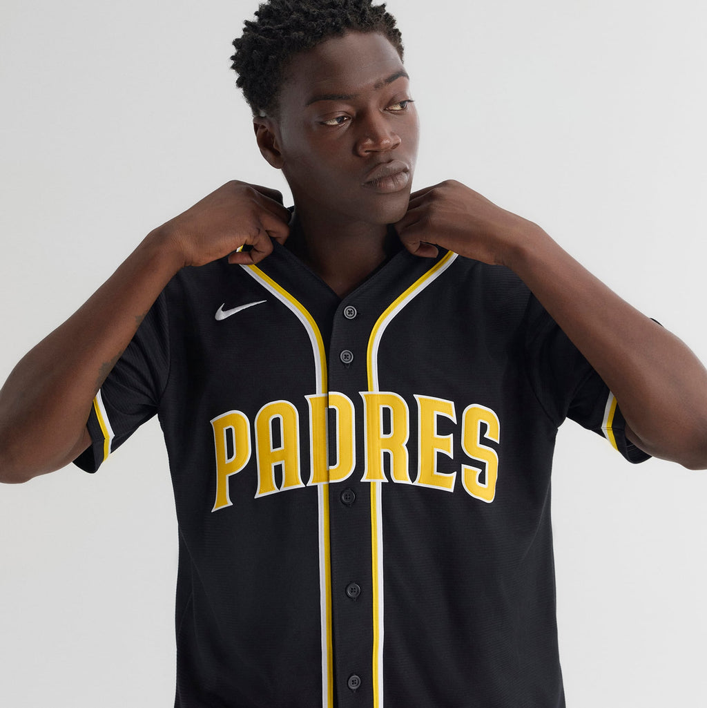 Men's San Diego Padres Jackson Merrill Nike Fashion Replica Black Out Jersey