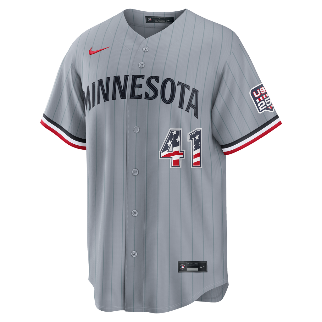 Fourth of July Men's Minnesota Twins Joe Ryan Nike Gray USA 250 Stadium Jersey