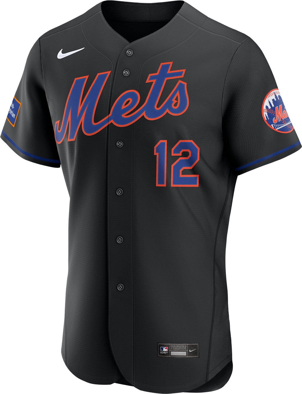 Men's New York Mets Francisco Lindor Nike White Home Authentic Sponsor Patch Jersey