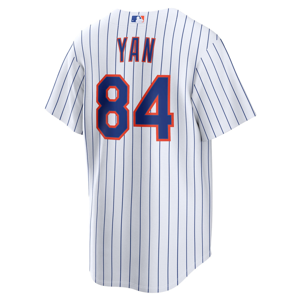Men's New York Mets Jefry Yan Nike White Home Replica Jersey