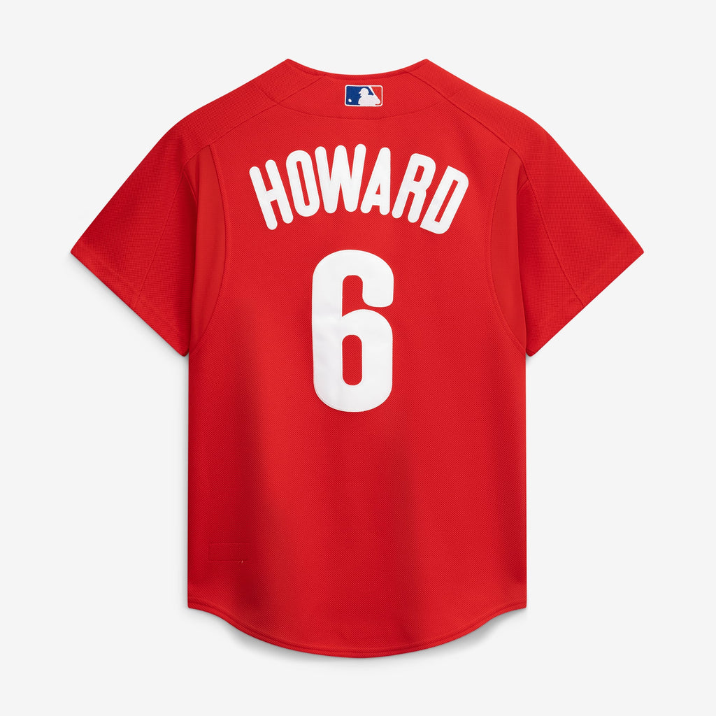 Men's Philadelphia Phillies Ryan Howard Mitchell & Ness Red Cooperstown Collection Batting Practice Jersey