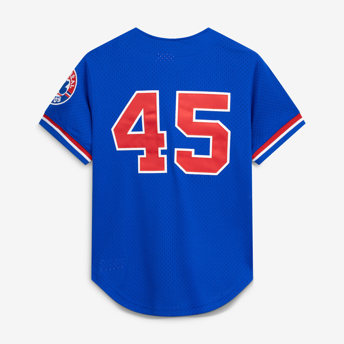 Men's Montreal Expos Pedro Martinez Mitchell & Ness Blue Cooperstown Collection Mesh Batting Practice Button-Up Jersey