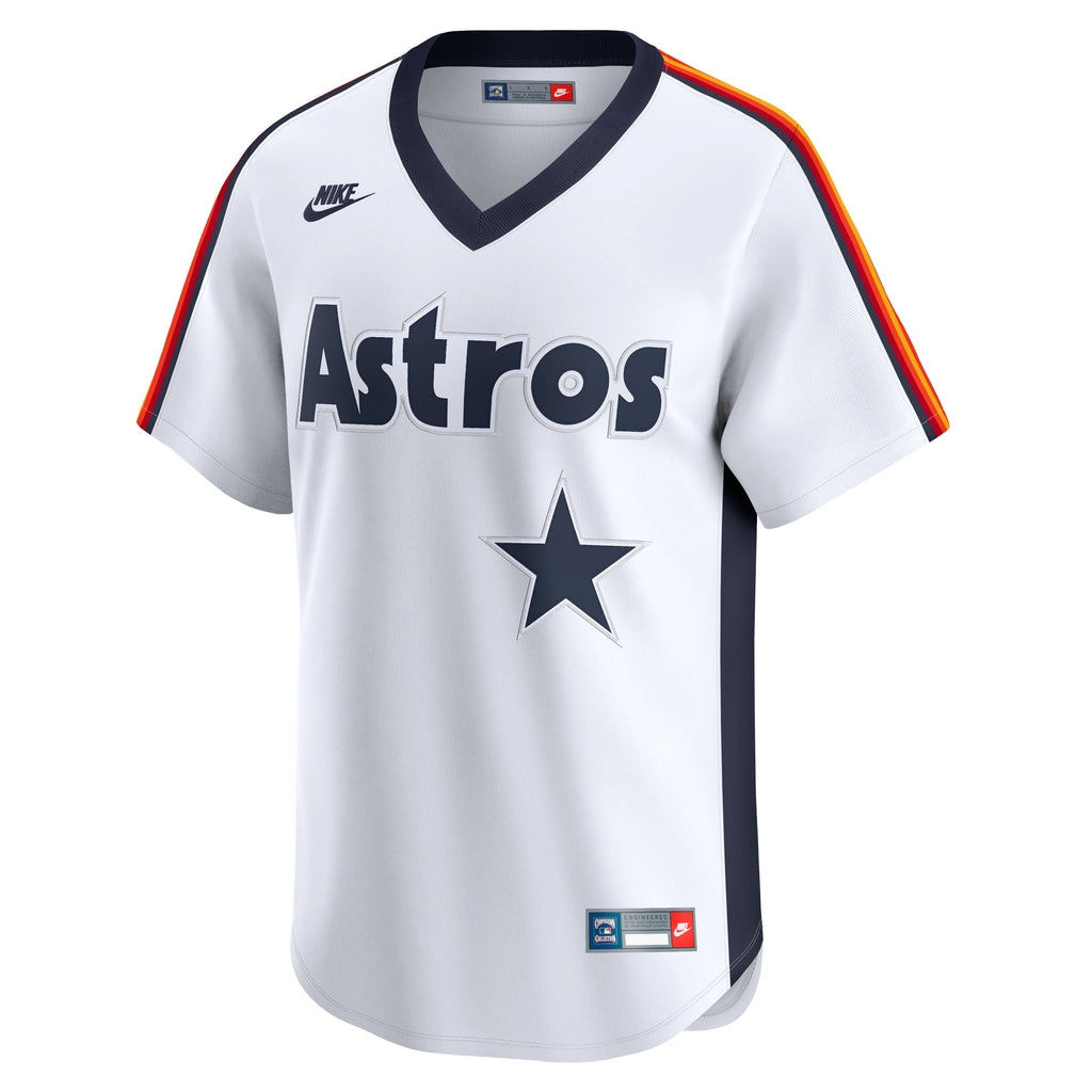 Men's Houston Astros Nolan Ryan Nike White Throwback Cooperstown Collection Limited Jersey
