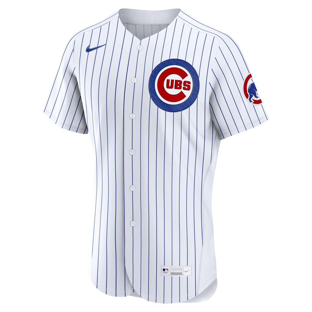 Men's Chicago Cubs Dansby Swanson Nike White Home Authentic Jersey