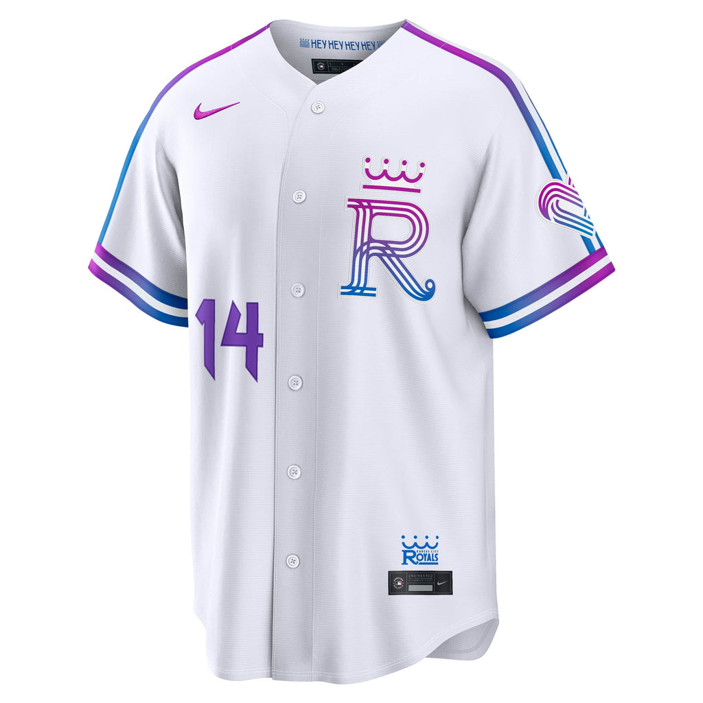 Men's Kansas City Royals Jac Caglianone Nike White 2026 City Connect Stadium Jersey