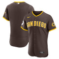 Men's San Diego Padres Nike Brown Road Sponsor Patch Authentic Jersey