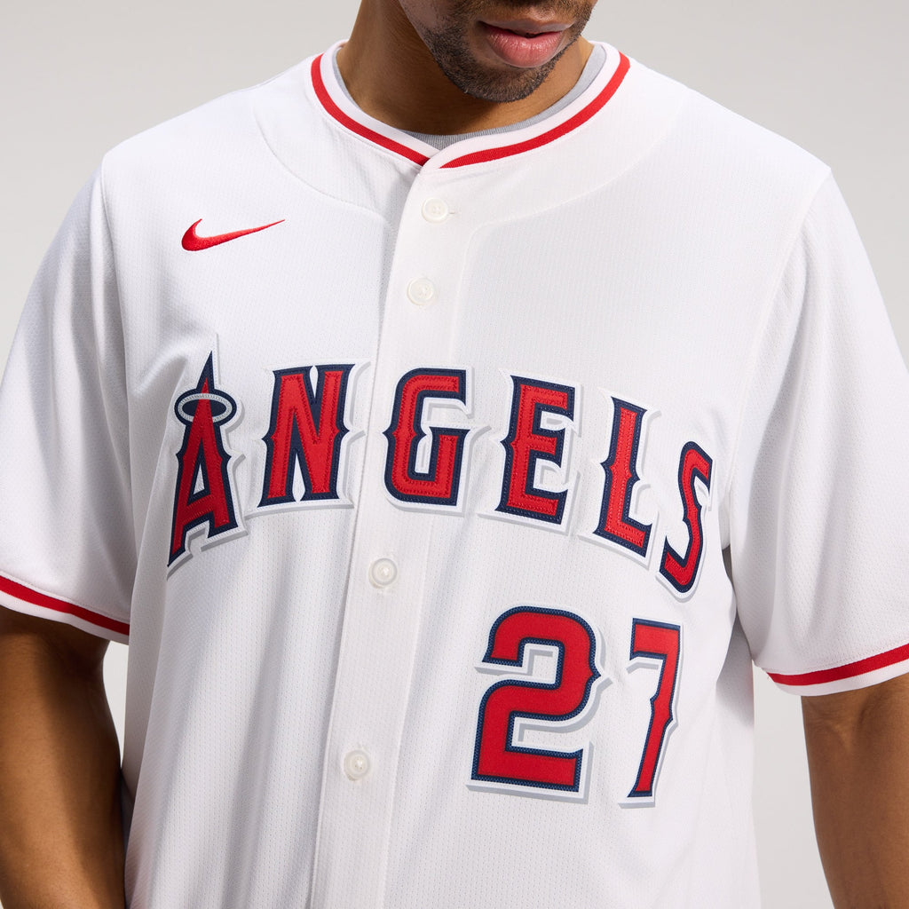 Men's Los Angeles Angels Mike Trout Nike White Home Limited Player Jersey