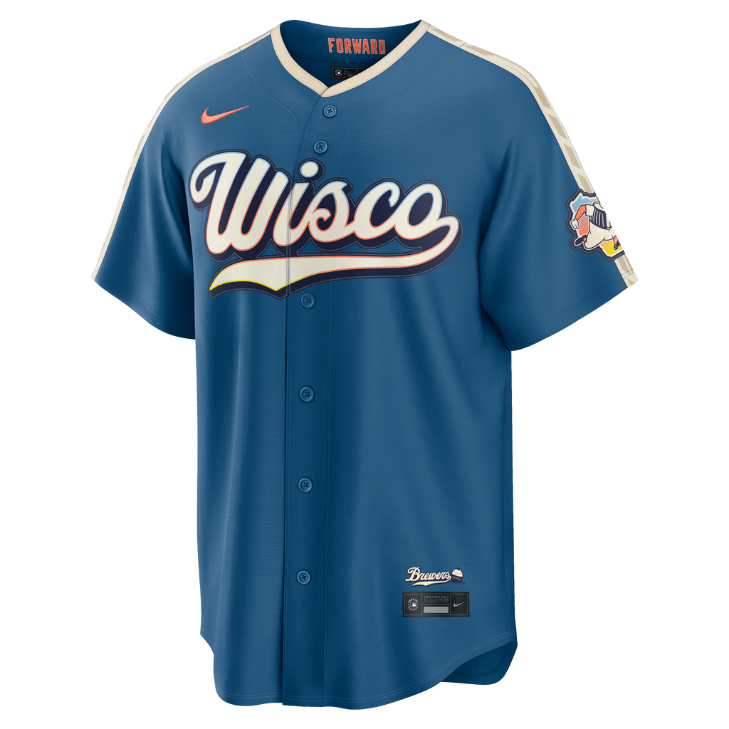 Men's Milwaukee Brewers  Nike Mineral Blue 2026 City Connect Stadium Jersey
