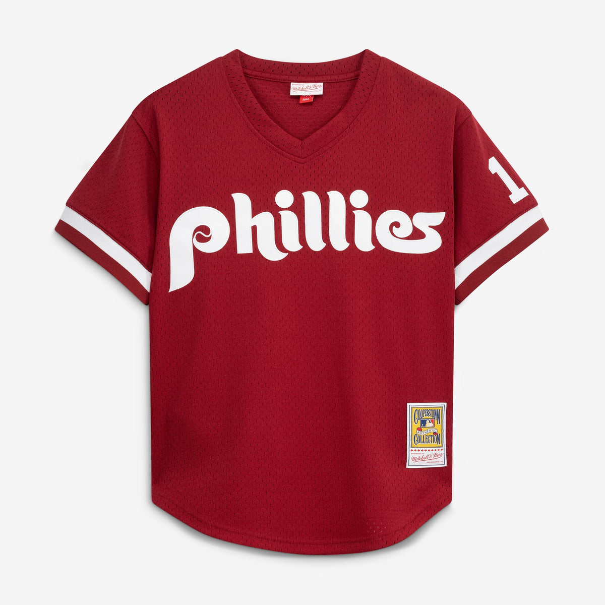 Men's Philadelphia Phillies Darren Daulton Mitchell & Ness Scarlet Authentic Batting Practice Jersey