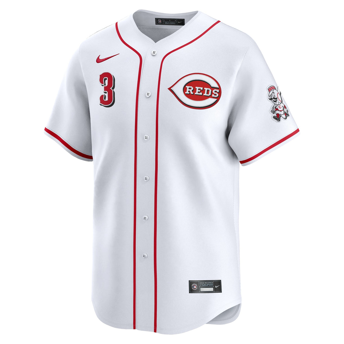 Men's Cincinnati Reds Ke'Bryan Hayes Nike White Home Limited Player Jersey