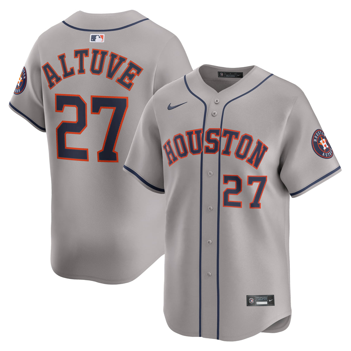 Men's Houston Astros Jose Altuve Nike Orange Alternate Limited Player Jersey