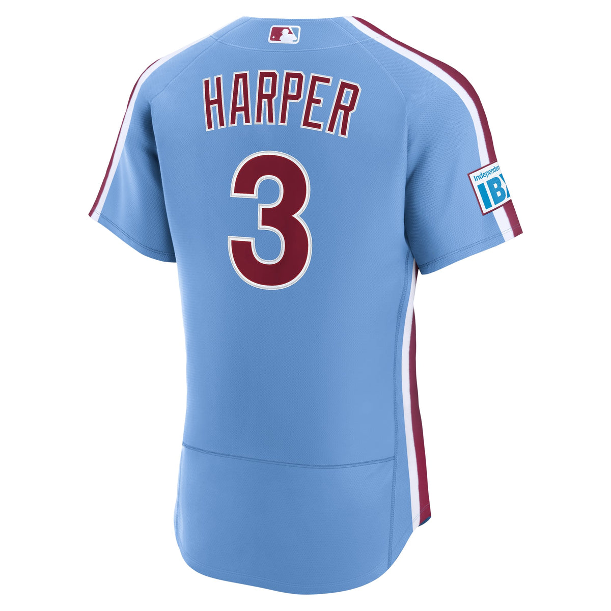 Men's Philadelphia Phillies Bryce Harper Nike Light Blue Alternate Authentic Sponsor Patch Jersey
