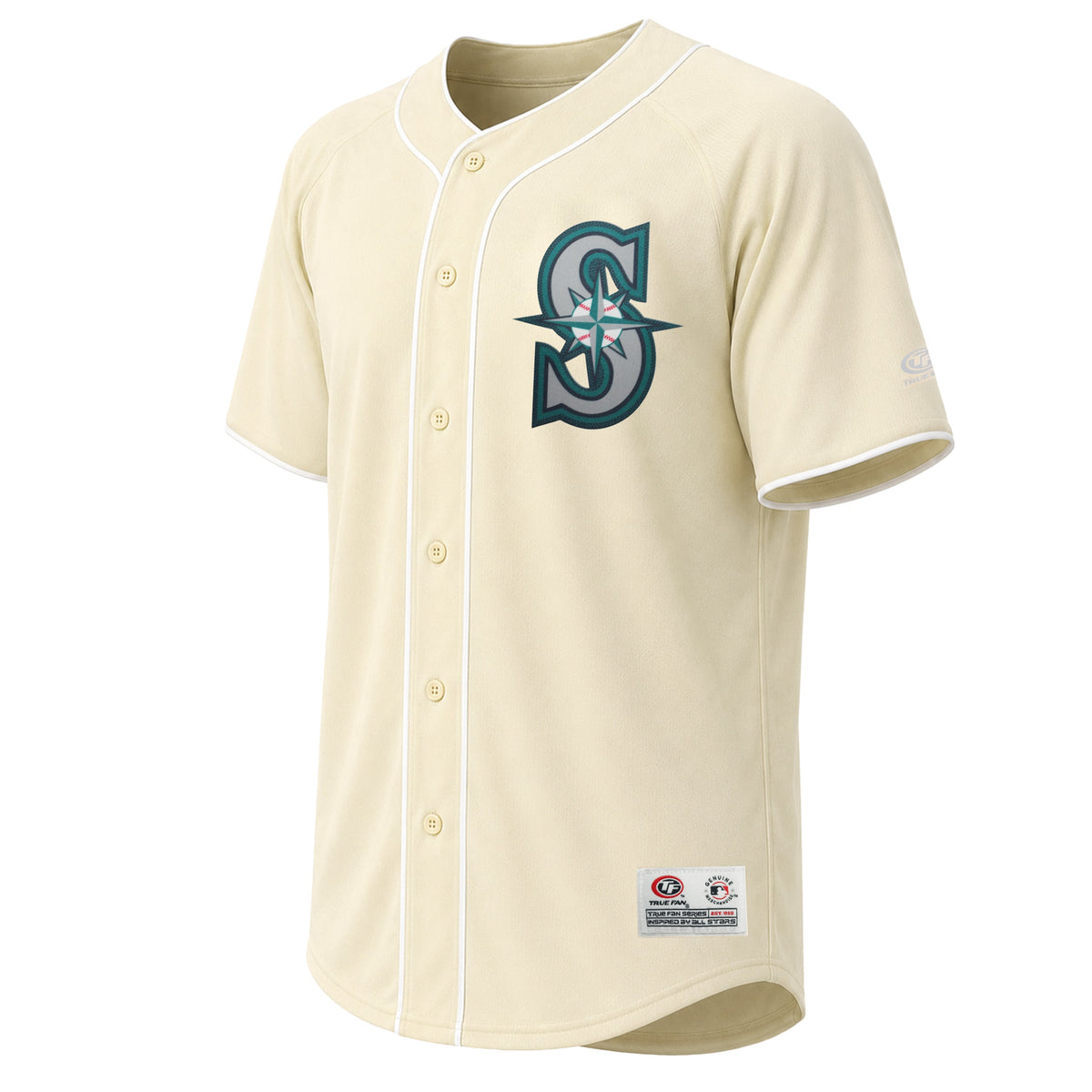 Men's Seattle Mariners Stitches Cream Fashion Jersey