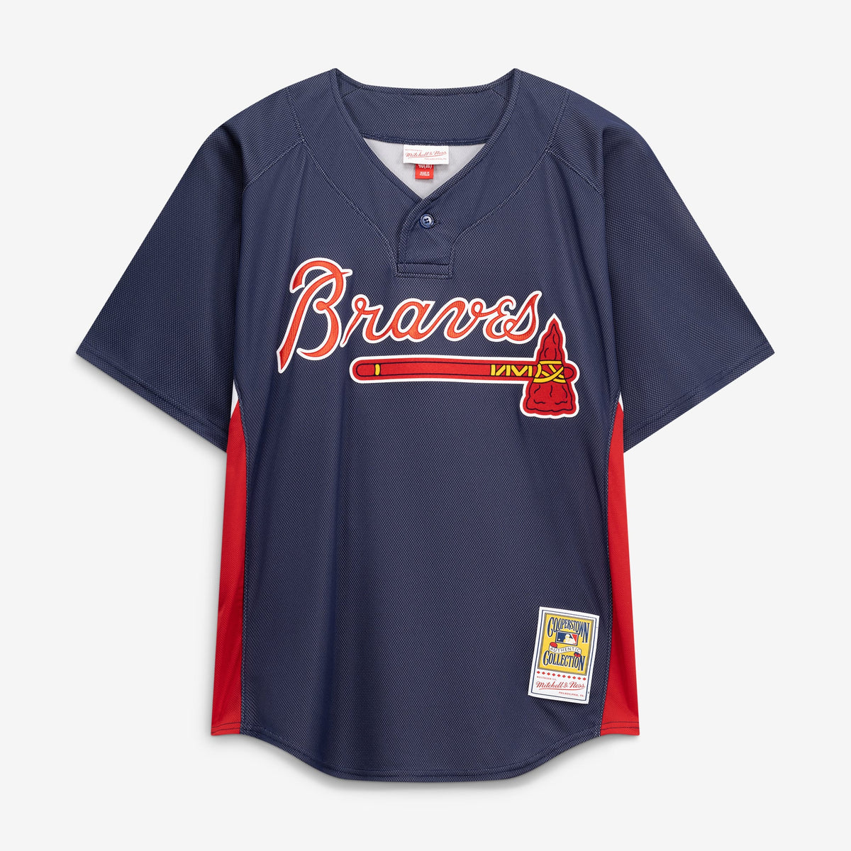 Men's Atlanta Braves Chipper Jones Mitchell & Ness Navy Authentic Batting Practice Jersey