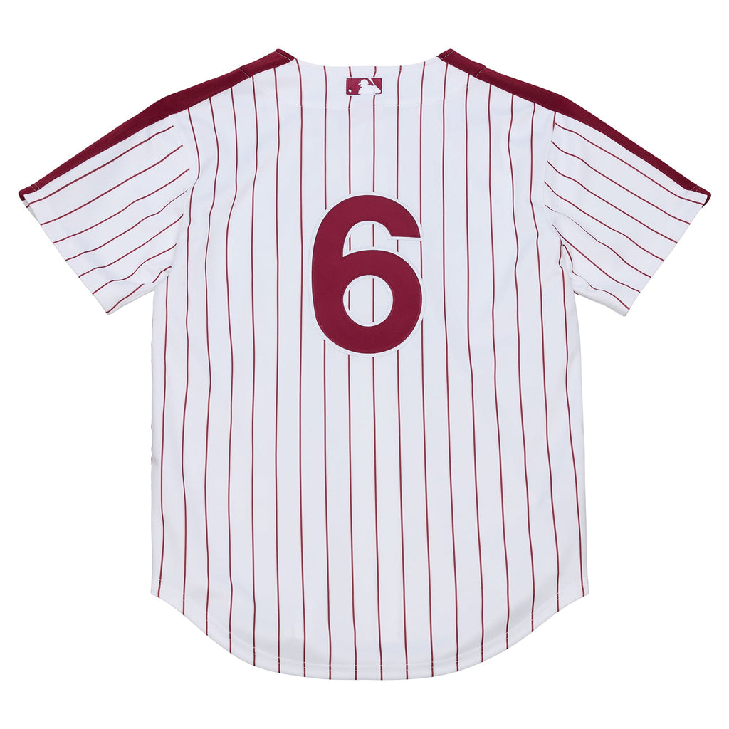 Men's Philadelphia Phillies Jimmy Rollins Mitchell & Ness White 2003 Cooperstown Collection Authentic Jersey