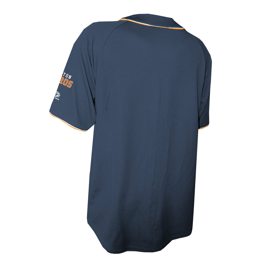 Men's Houston Astros  Stitches Navy Team Color Full-Button Fashion Jersey