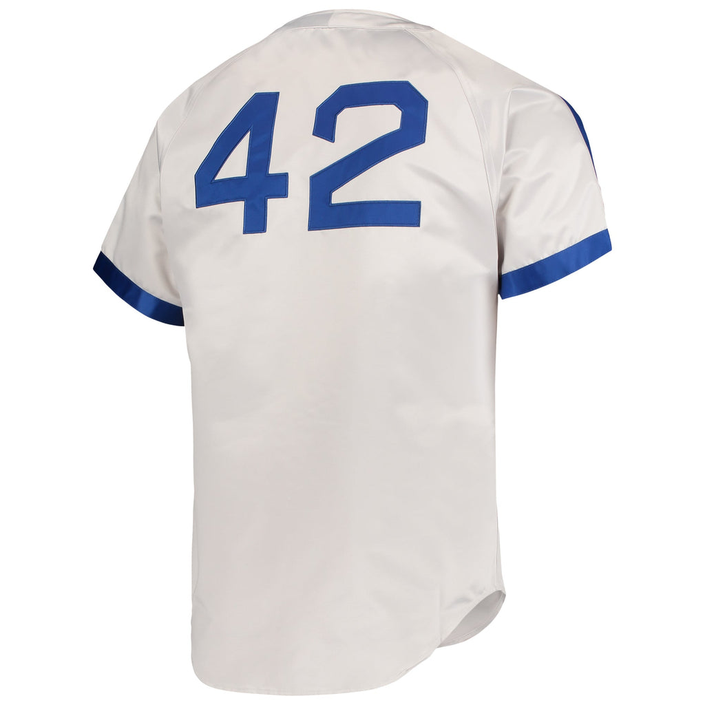 Men's Brooklyn Dodgers Jackie Robinson Mitchell & Ness Gray Cooperstown Collection Authentic Jersey