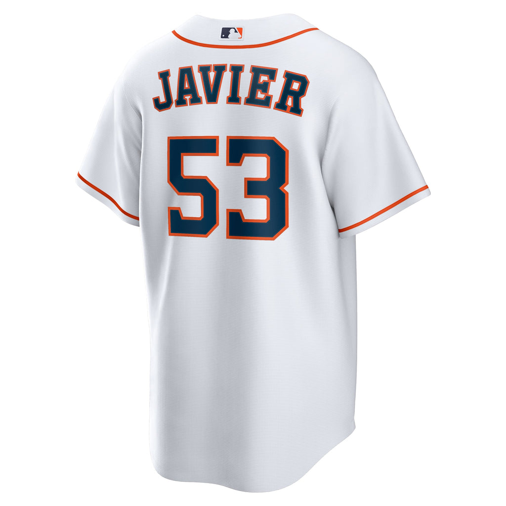 Men's Houston Astros Cristian Javier Nike White Home Replica Jersey