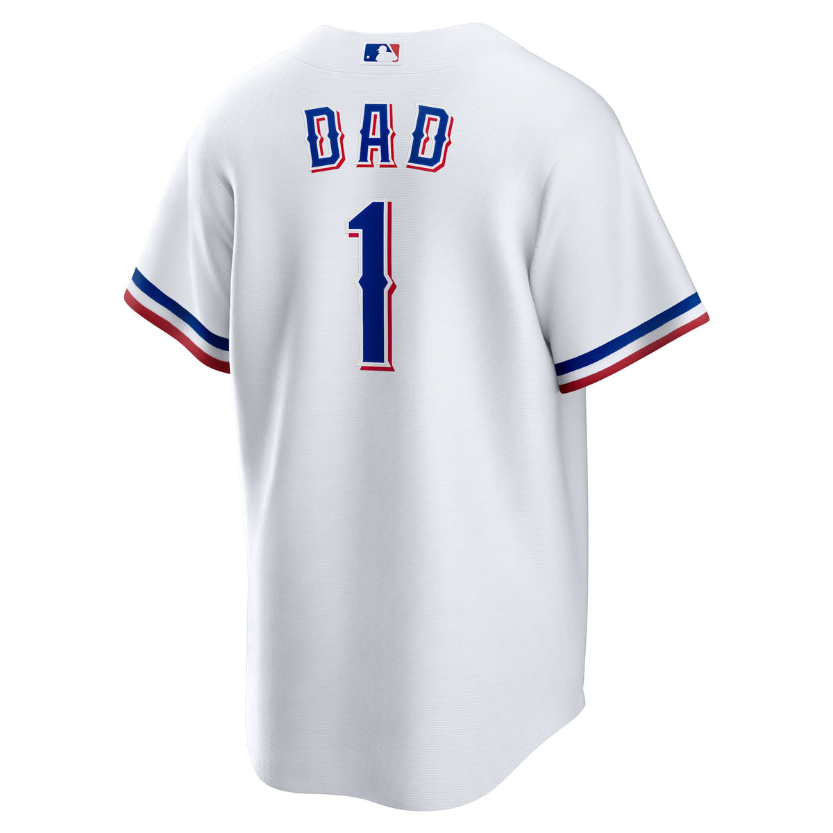 Men's Texas Rangers  Nike White #1 Dad Home Replica Jersey