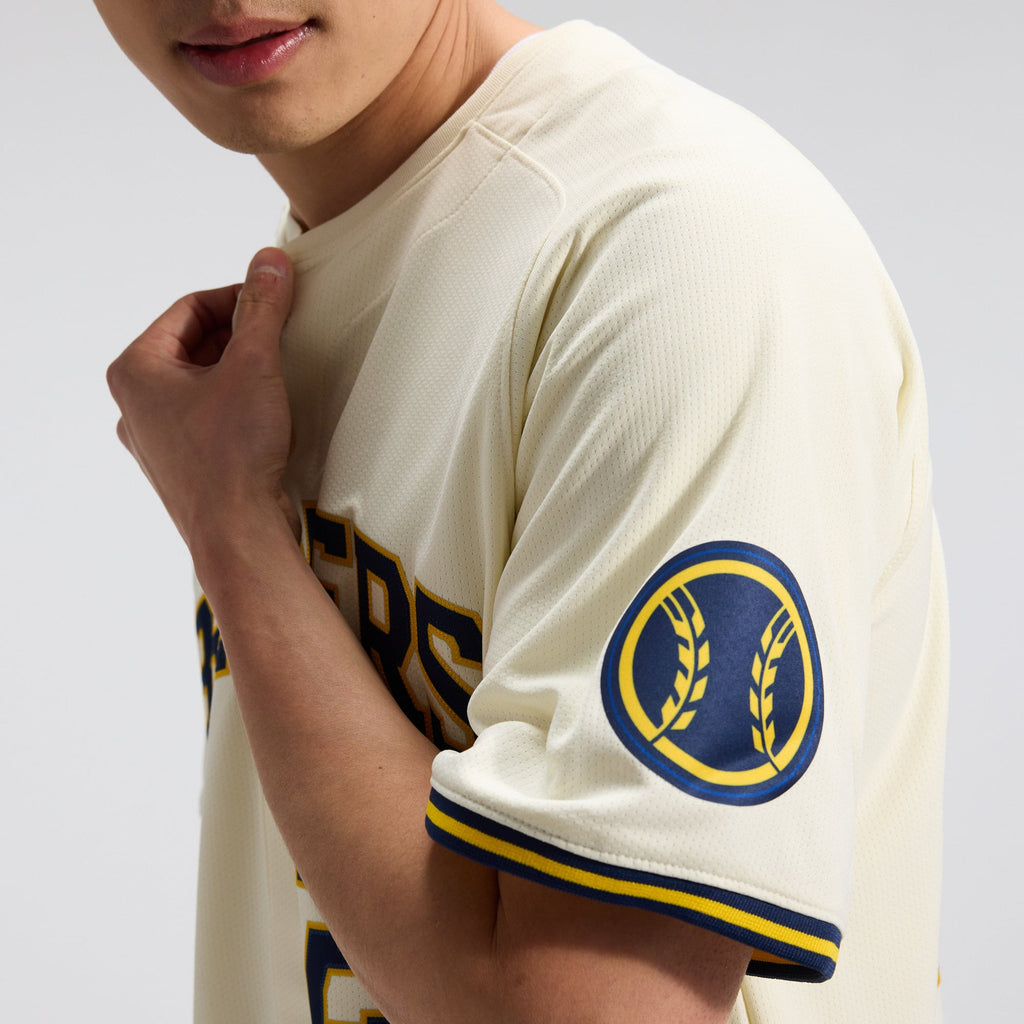 Men's Milwaukee Brewers William Contreras Nike Cream Home Limited Player Jersey