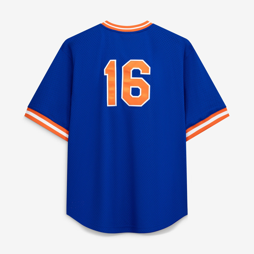 Men's New York Mets Dwight Gooden Profile Royal Big & Tall Cooperstown Collection Mesh Batting Practice Jersey