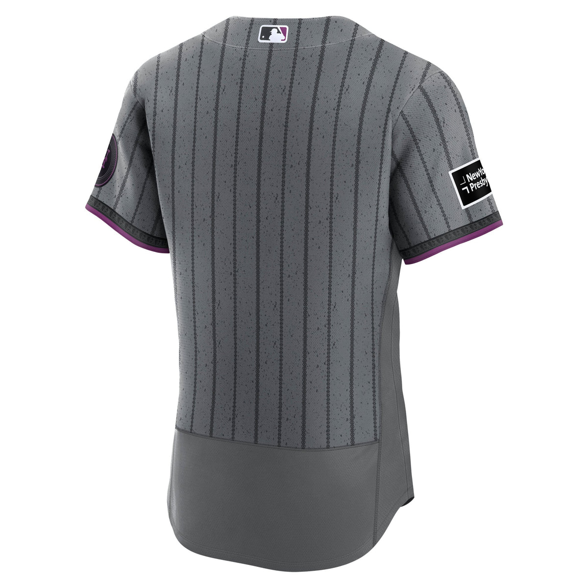 Men's New York Mets Nike Gray City Connect Authentic Sponsor Patch Jersey