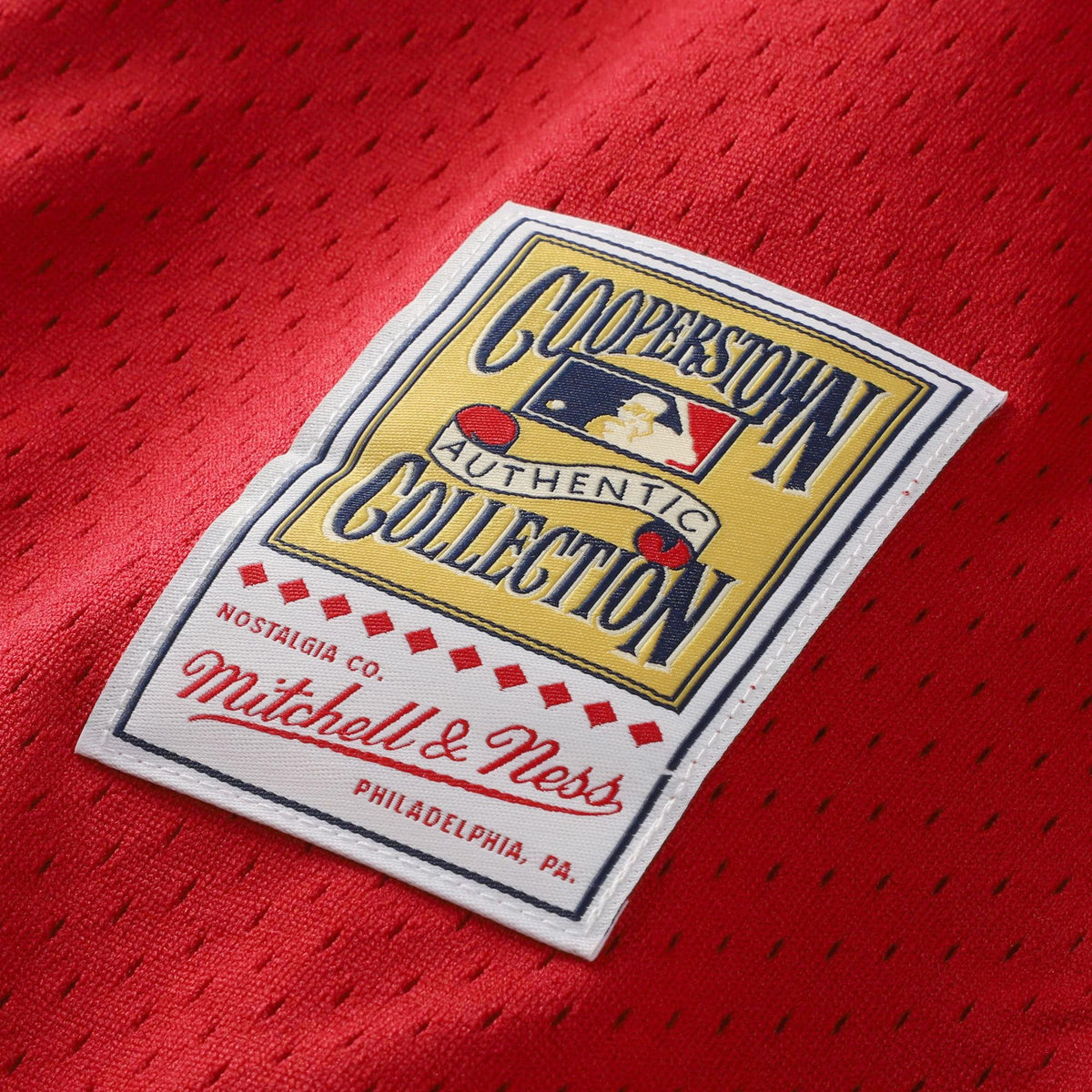 Men's Cincinnati Reds Barry Larkin Mitchell & Ness Black Cooperstown Collection Mesh Batting Practice Button-Up Jersey
